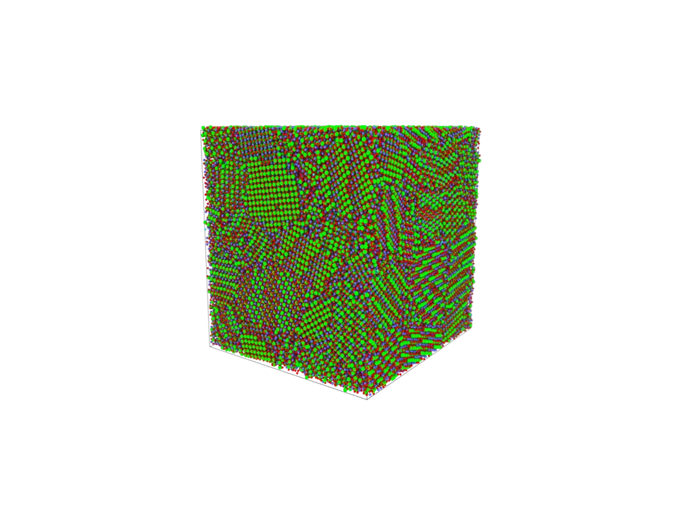 Atomistic barium zirconate simulation