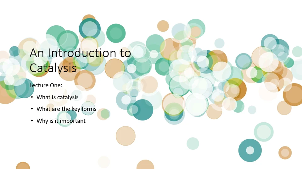 Catalysis teaching slide preview