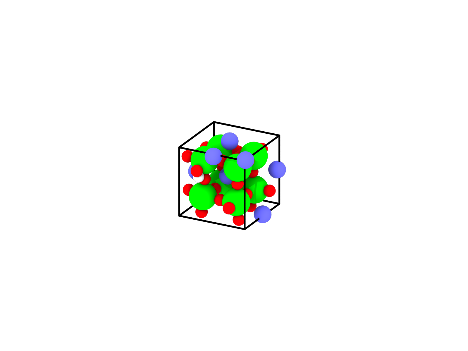 Idealized periodic barium zirconate model